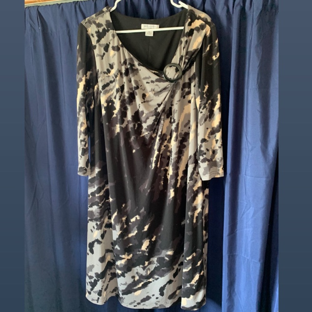 ⭐️SALE⭐️ Plus size Black, Grey, and Tan Dress
